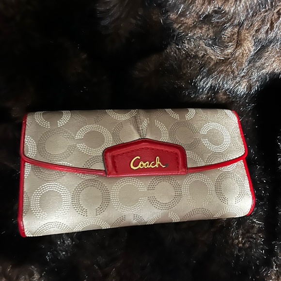 Coach Monogram Wallet w checkbook matching wallet - Picture 3 of 10